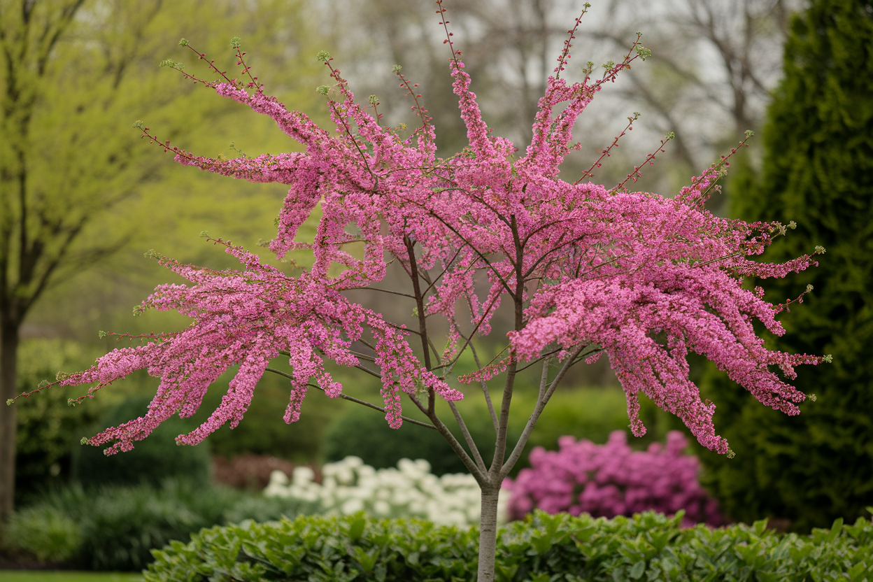 cercis-fleurs-roses-jardin
