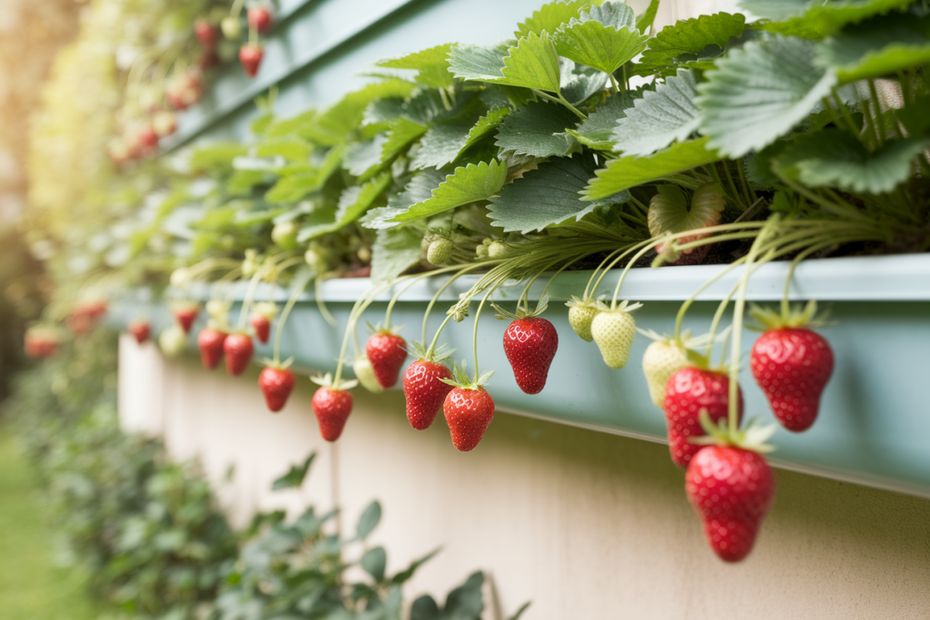gouttieres-fraises-mur-ensoleille