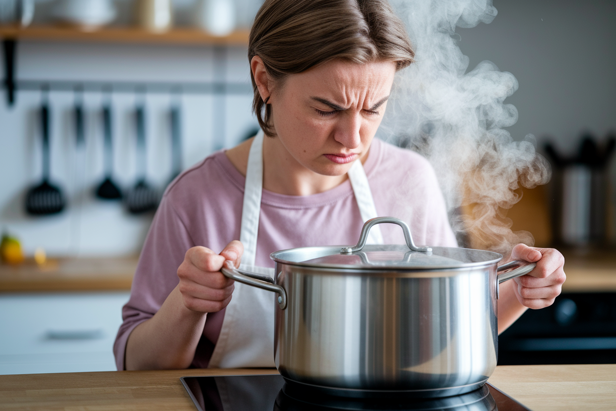 personne-decu-pot-fumant-cuisine