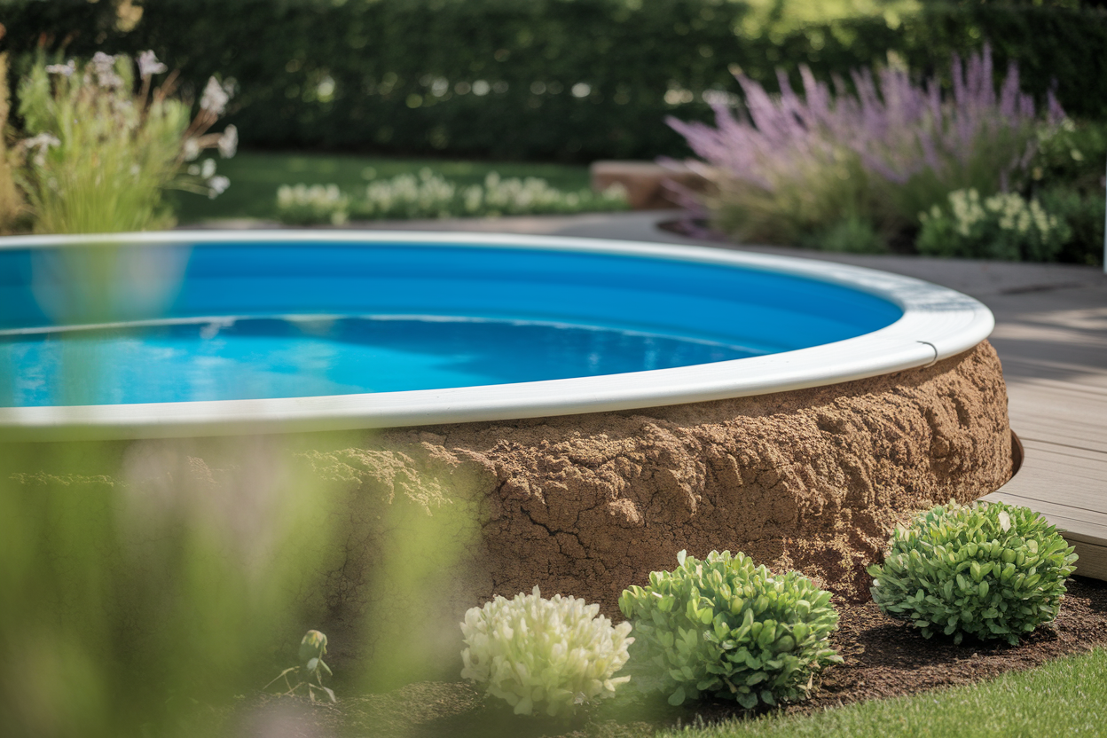 piscine-semienterree-deck-bois-verdure