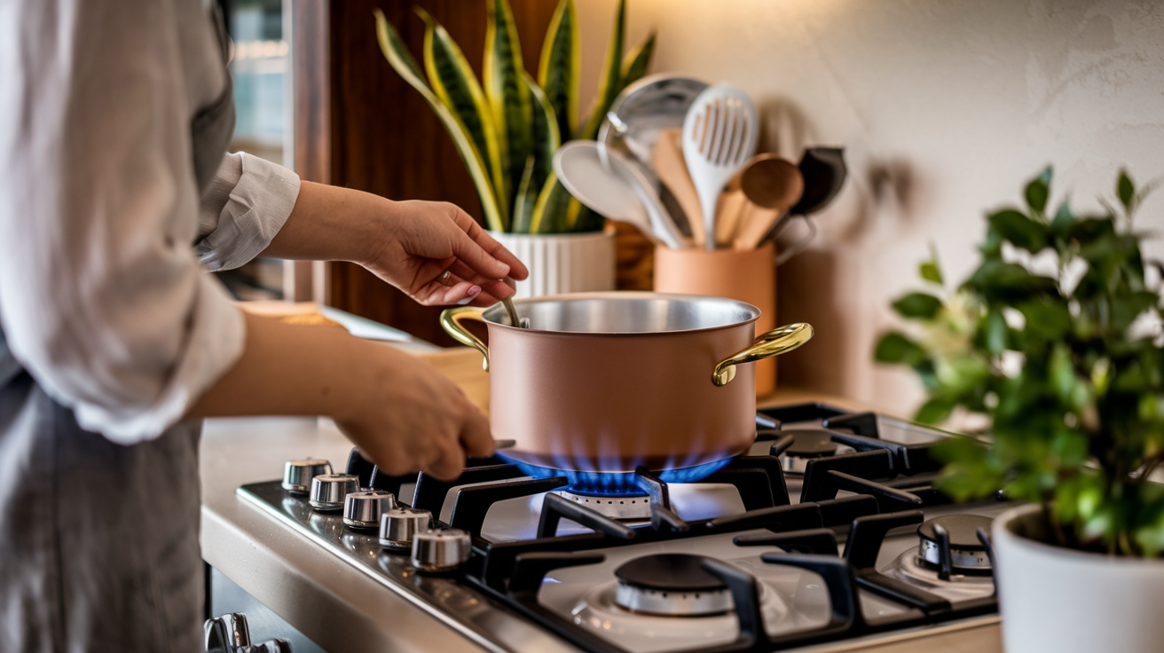 cuisine-moderne-pot-bouillant-plantes