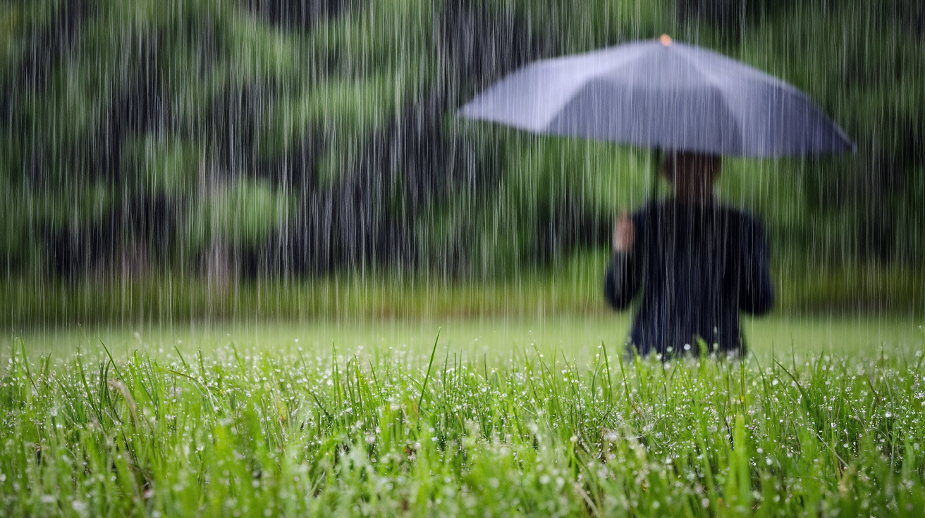 jardin-verdoyant-pluie-silhouette-parapluie