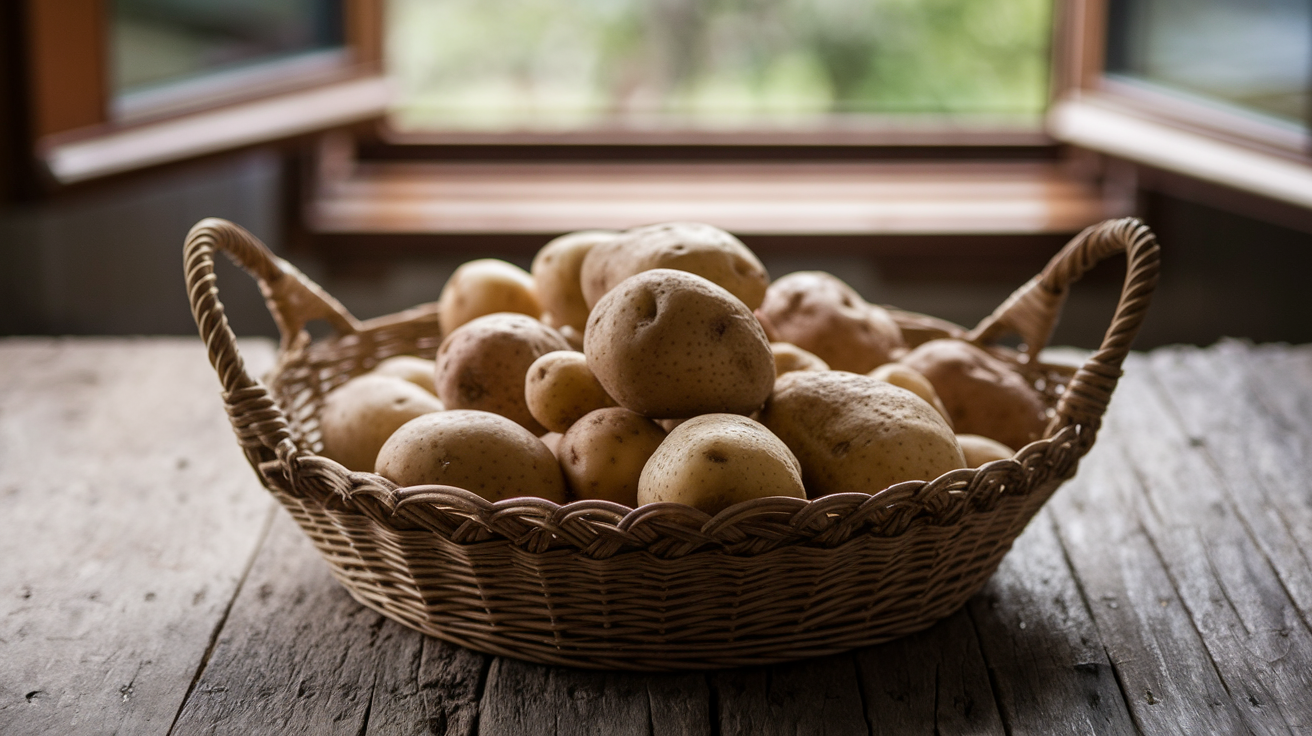 panier-osier-pommes-terre-table