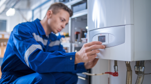 technicien-combinaison-chaudiere-piece-service