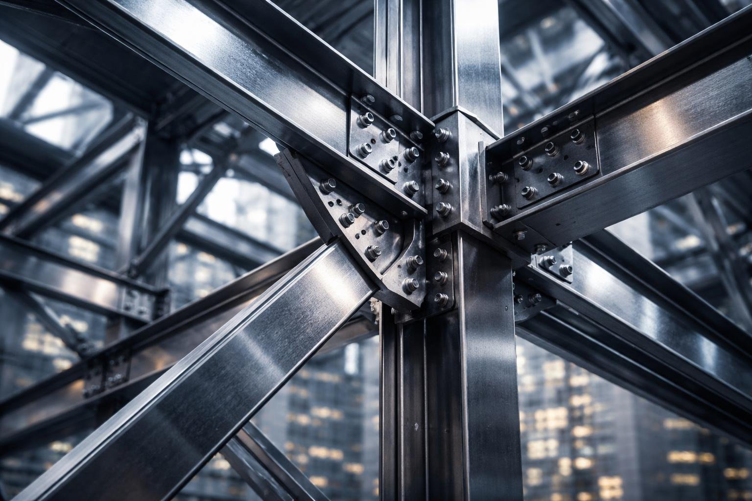structure-metallique-poutres-acier-joints